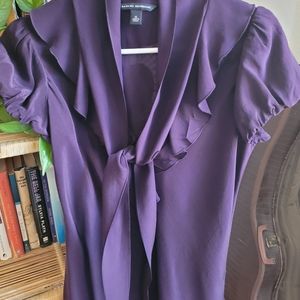 Banana Republic Tie Neck Silk Blouse